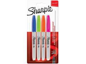 SHARPIE - PACK 4 COLORES (AZUL, VERDE, ROJO, MORADO)