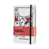 MOLESKINE LIMITED EDITION KEITH HARING, NOTEBOOK, POCKET, RULED, WHITE (9 X 14CM)