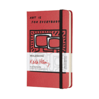 MOLESKINE LIMITED EDITION KEITH HARING, NOTEBOOK, POCKET, PLAIN, SCARLET RED (9X14CM)