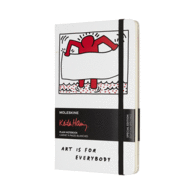 MOLESKINE LIMITED EDITION KEITH HARING, NOTEBOOK, LARGE, PLAIN, WHITE (13 X 21CM)