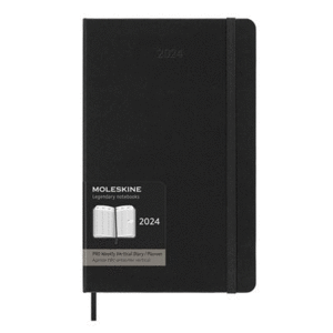 AGENDA ANUAL 2024 MOLESKINE L PROFESIONAL SEMANA VISTA VERTICAL TAPA DURA NEGRO
