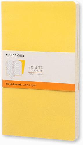 MOLESKINE LIBRETA VOLANT TB SET DE 2 - L - RAYAS AMARILLO GIRASOL/AMARILLO LATÓN 