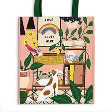 LOVE LIVES HERE REUSABLE TOTE