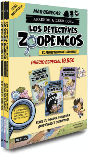 PACK APRENDE A LEER CON... ¡LOS DETECTIVES ZOOPENCOS! 1, 2 Y 3: EN LETRA