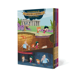 LAS AVENTURAS DE LOCOS POR LA HISTORIA. PACK DE 3 LIBROS PARA NIÑOS DE 5 A 9 AÑO