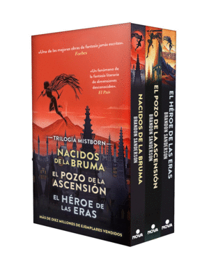 ESTUCHE TRILOGÍA MISTBORN (NACIDOS DE LA BRUMA  EL POZO DE LA ASCENSIÓN  EL HÉ