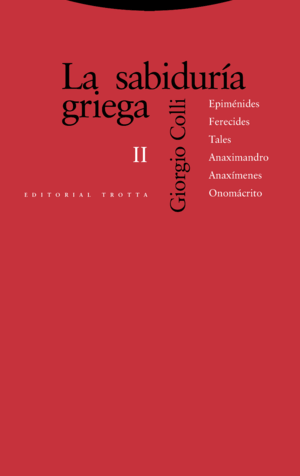 SABIDURIA GRIEGA II,LA