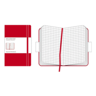 MOLESKINE LARGE SQUARED NOTEBOOK RED - CUADRICULADA 13X21