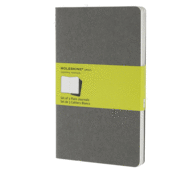 MOLESKINE SET OF 3 - PLAIN CAHIER JOURNALS - GREY