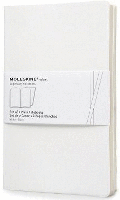 2 POCKET PLAIN BLANCO VOLANT [9X14] LISAS -MOLESKINE