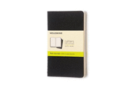 MOLESKINE CAHIER POCKET. PLAIN. BLACK COVER. 3ER PACK