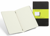 MOLESKINE SET OF 3 - PLAIN CAHIER JOURNALS - BLACK