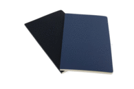 MOLESKINE VOLANT NOTEBOOK (SET OF 2), LARGE, PLAIN, ANTWERP BLUE, PRUSSIAN BLUE, SOFT COVER