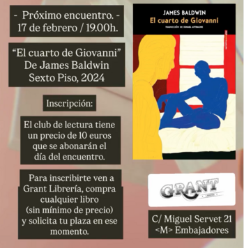 CLUB DE LECTURA: EL CUARTO DE GIOVANNI
