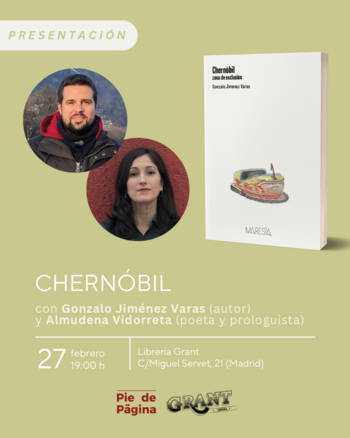 27/02: Gonzalo Jiménez Varas presenta el poemario Chernóbil