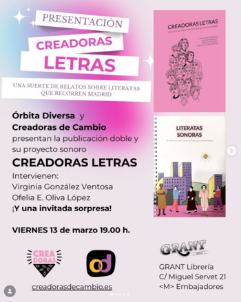 Órbita Diversa y Creadoras de Cambio: CREADORAS LETRAS